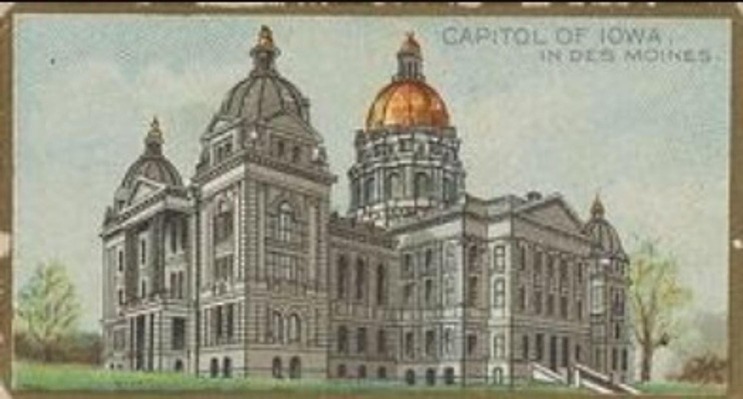 1889 Allen & Ginter General Government and State Capitol Buildings (N14) Base