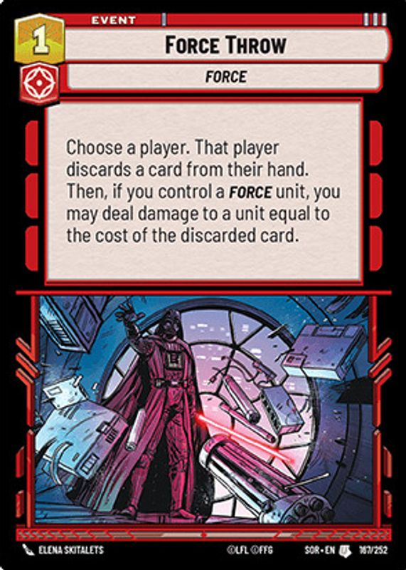 Force Throw 2024 Spark of Rebellion #167 Base RAW