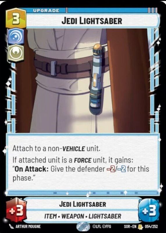 Jedi Lightsaber 2024 Spark of Rebellion #54 Base RAW