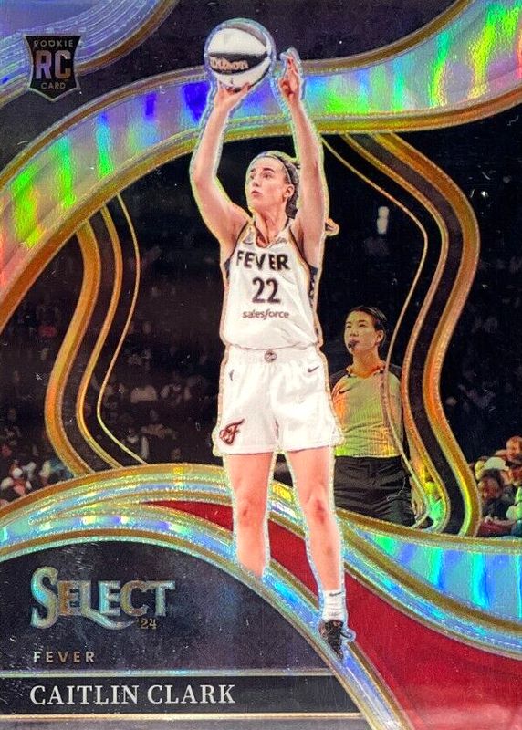 Caitlin Clark 2024 Select WNBA #218 Courtside Silver Rookie RAW