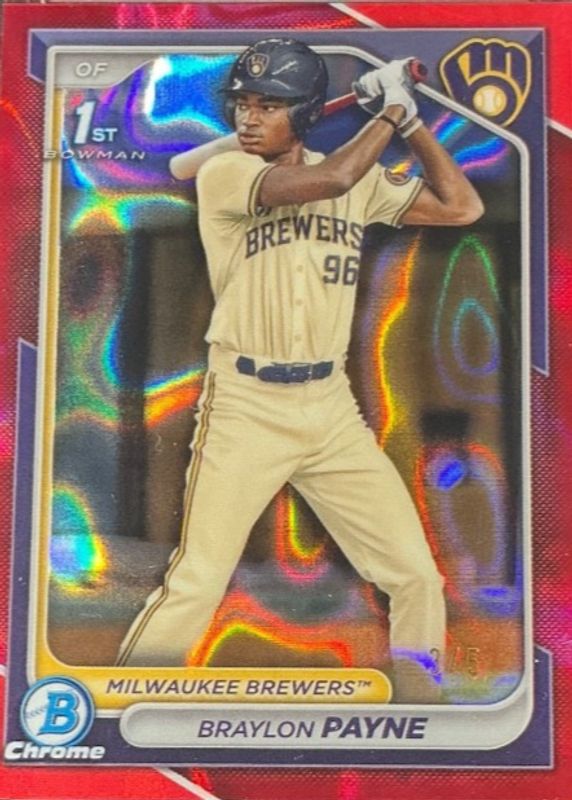 2024 Bowman Draft #BDC-72 Chrome - Red Lava Refractor /5 (1st)