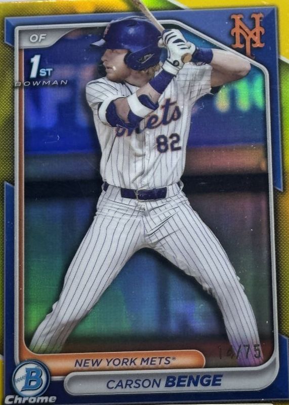 2024 Bowman Draft #BDC-28 Chrome - Yellow Refractor /75 (1st)