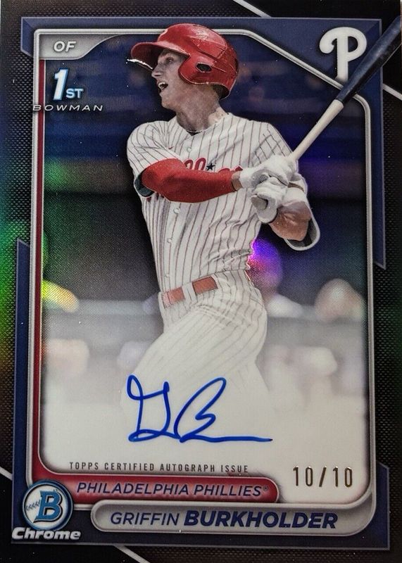 2024 Bowman Draft #BDC-60 Chrome - Black Refractor /10 (1st)