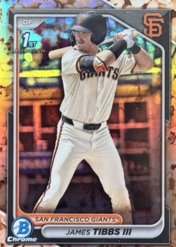 James Tibbs III 2024 Bowman Draft #BDC-40 Chrome - Popcorn (1st) RAW