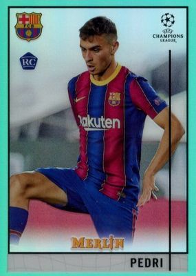 2020 Topps Merlin Chrome UEFA Champions League #89 Aqua Refractor /199