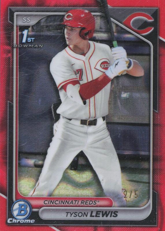 2024 Bowman Draft #BDC-44 Chrome - Red Lava Refractor /5 (1st)