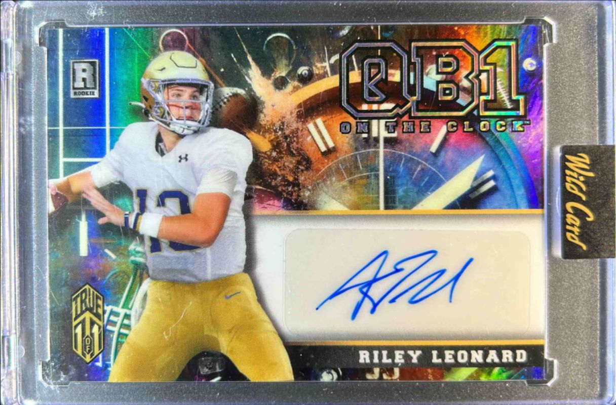Riley Leonard 2024 Wild Card QB1 On The Clock #OCDD-RL Auto Draft