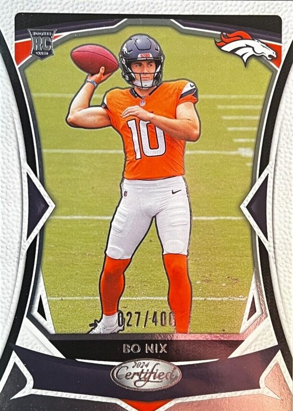 Bo Nix 2024 Certified #109 Base Rookie /400 RAW