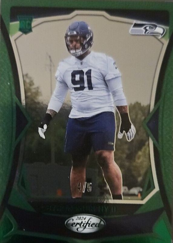 Byron Murphy II 2024 Certified #112 Mirror Green /5 Rookie RAW