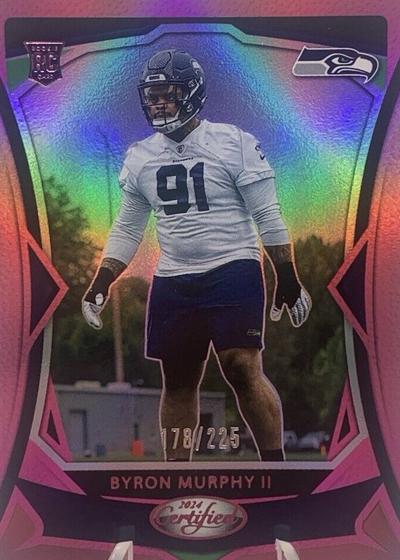 Byron Murphy II 2024 Certified #112 Mirror Pink /225 Rookie RAW