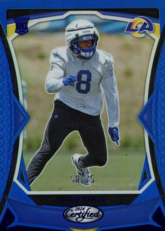 Jared Verse 2024 Certified #114 Mirror Blue /75 Rookie RAW