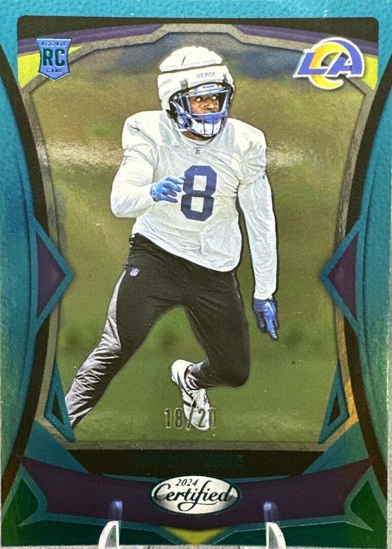 Jared Verse 2024 Certified #114 Mirror Teal FOTL /20 Rookie RAW
