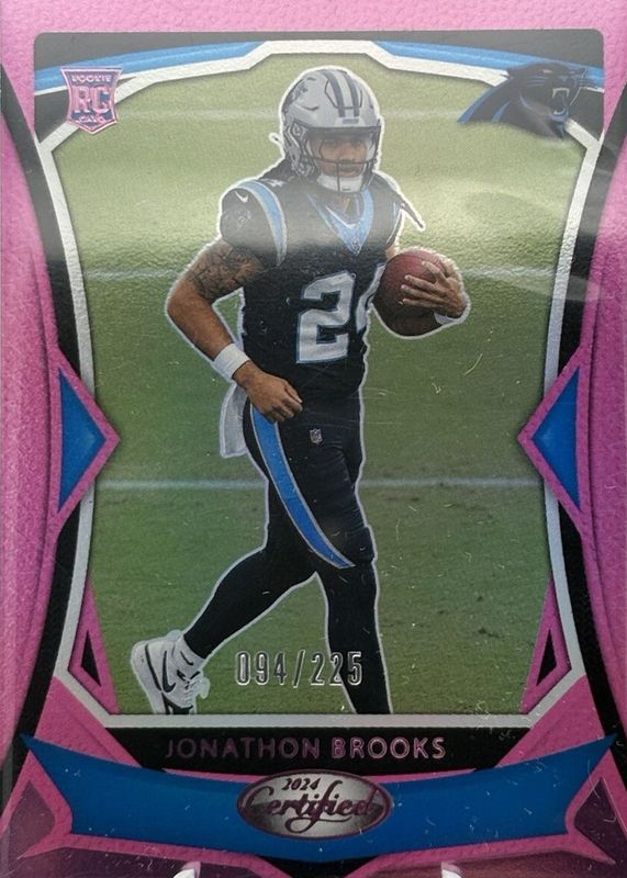 Jonathon Brooks 2024 Certified #136 Mirror Pink /225 Rookie RAW