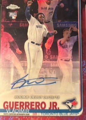 2019 Topps Chrome Update #RDA-VG Rookie Debut Autographs - Red Refractor /5