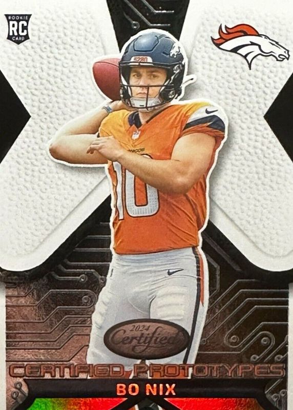 Bo Nix 2024 Certified #5 Certified Prototypes /(SSP) Rookie RAW