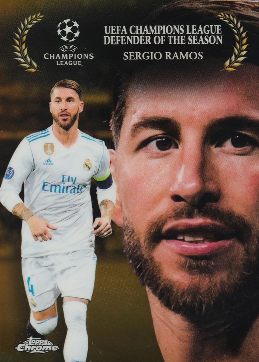 Sergio Ramos 2017 Topps Chrome UEFA Champions League #AW-SR Award ...