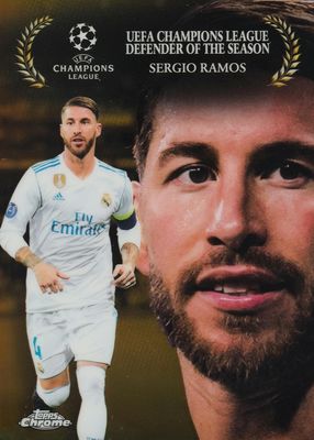 2017 Topps Chrome UEFA Champions League #AW-SR Award Winners - Gold Refractor /50