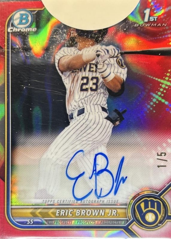 2022 Bowman Draft #CDA-EB Chrome DP Auto - Red Lava Refractor /5 (1st)
