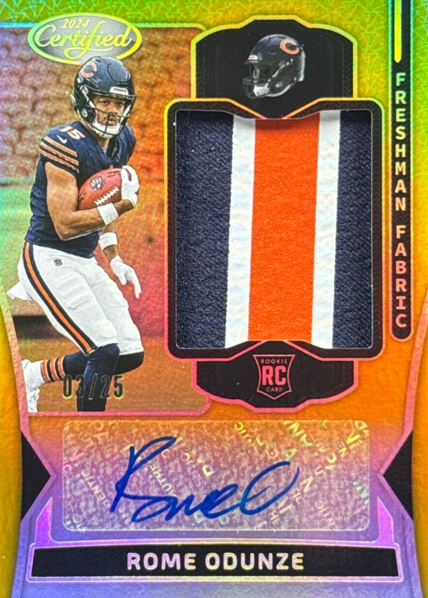Rome Odunze 2024 Certified #FMS-ROE Freshman Fabric Signatures - Mirror ...