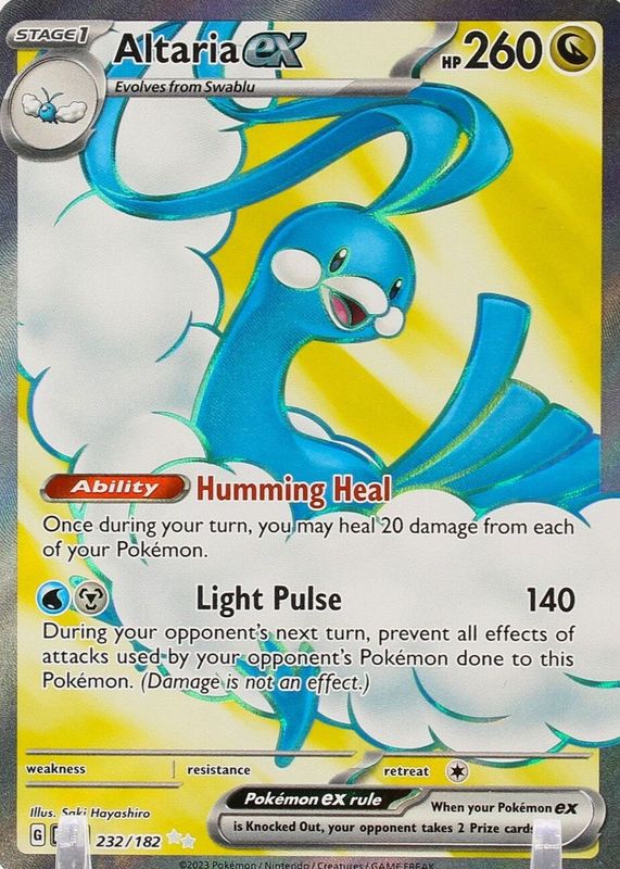 Altaria EX 2023 Scarlet & Violet: Paradox Rift #232/182 Ultra Rare PSA 10