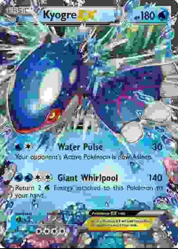 shiny kyogre pokemon card [PRC (Dont apply Weakness and Resistance for Benched Pokmon.) Weakness Lightning 2 Retreat Cost Kyogre ex 2015 XY: Primal