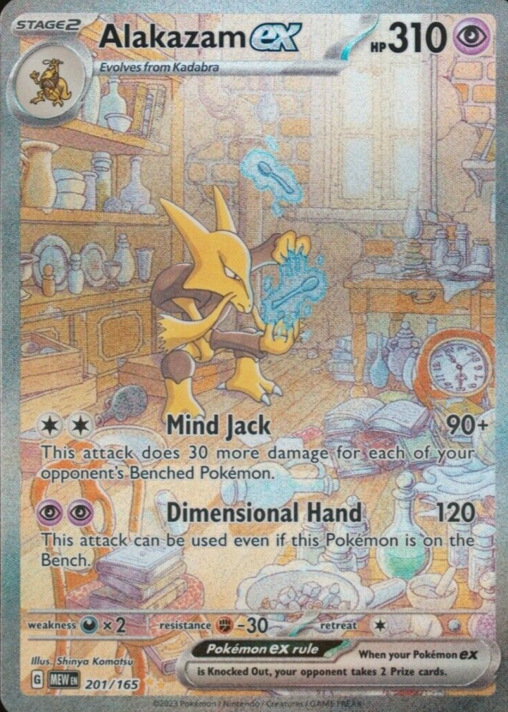 PSA 10 Alakazam ex 203/165 Pokemon Card 151 Special Art Rare
