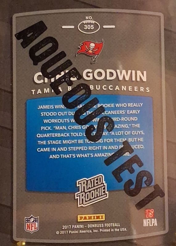 2017 Donruss #305 Aqueous Test