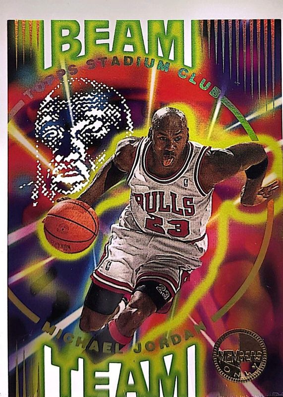 Michael Jordan 1995 Topps Stadium Club #BT14 Beam Team - Members
