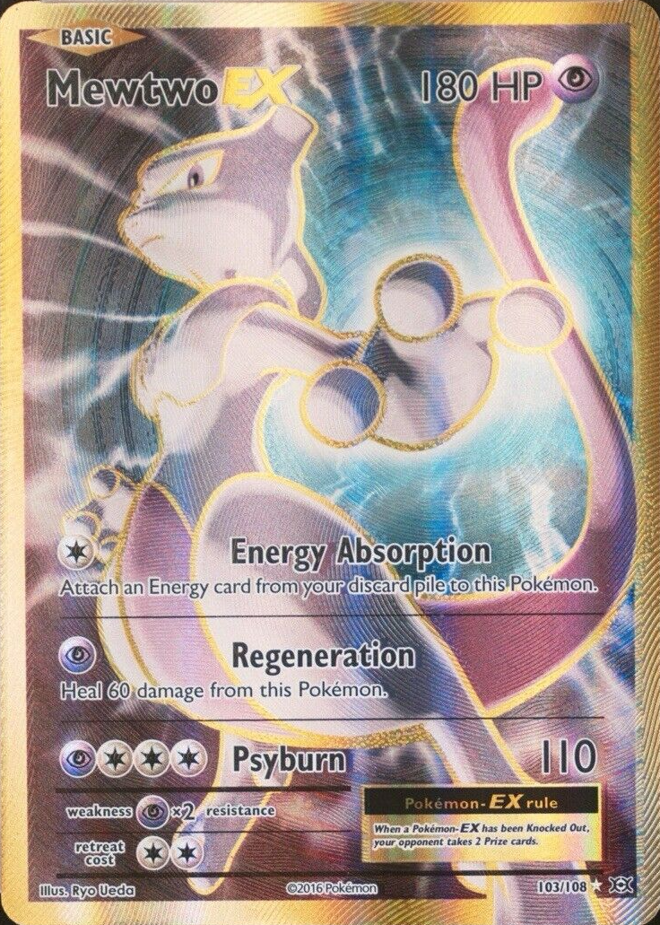 mewtwo ex pokemon card 2016 - - XY Triple Power Tins Pokmon Mewtwo EX (20th Anniversary Festa