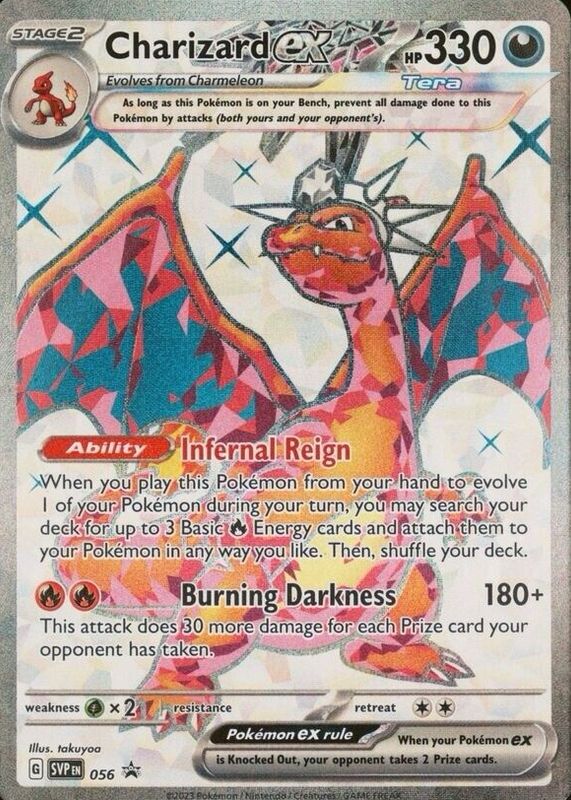 Charizard EX 2023 Scarlet & Violet: Black Star Promo #SVP056 Premium Collection (Charizard ex) BGS 8