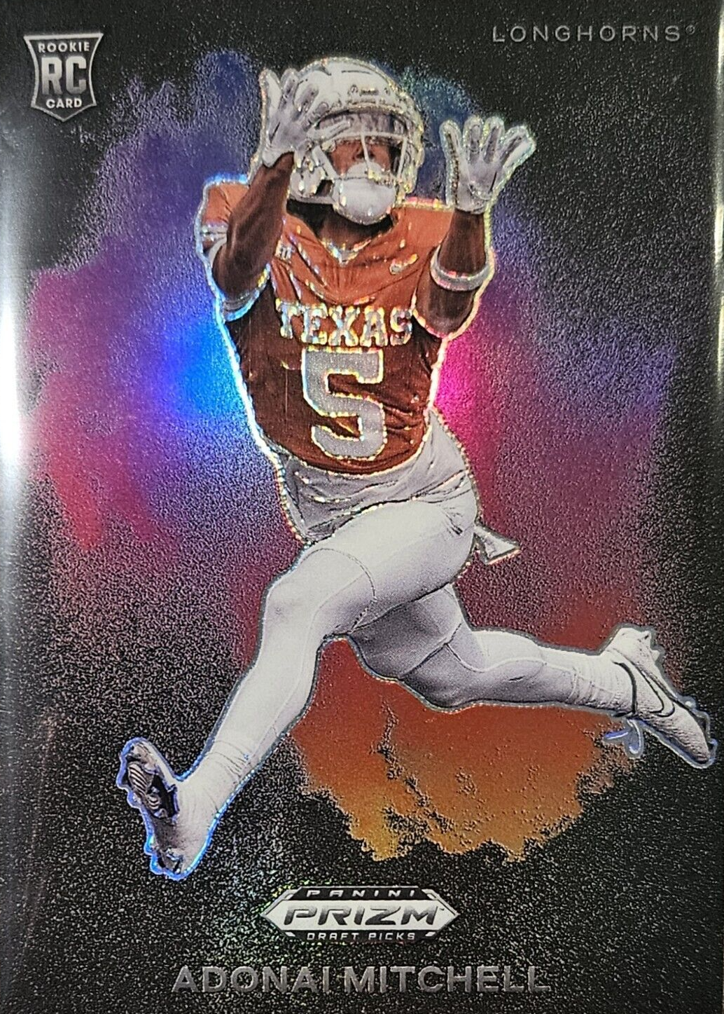 Adonai Mitchell 2024 Prizm Draft Picks #CB-13 Black Color Blast