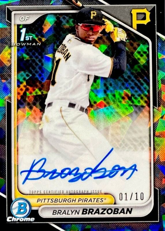 Bralyn Brazoban 2024 Bowman Chrome Sapphire Edition #CSPA-BB Prospect Auto - Black /10 (1st) RAW
