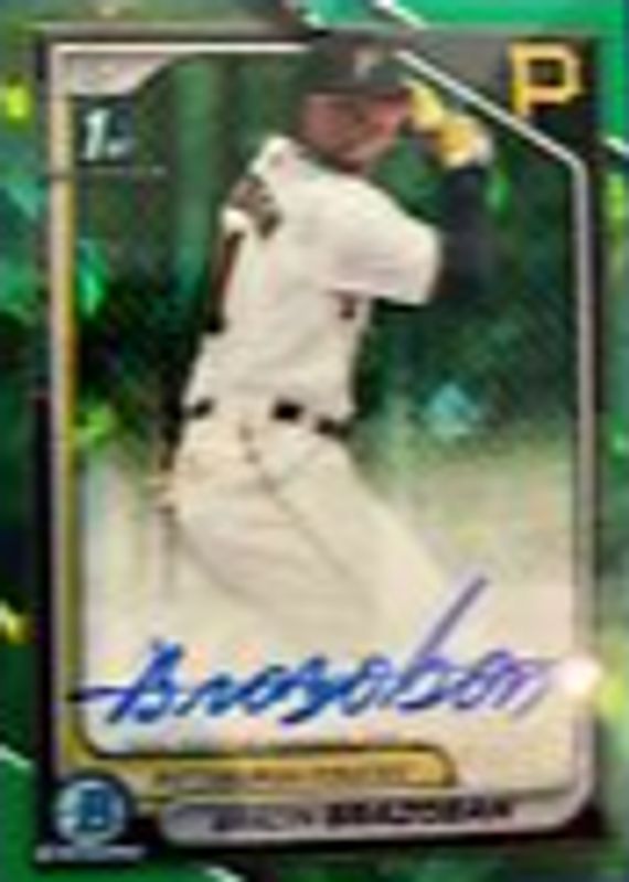 Bralyn Brazoban 2024 Bowman Chrome Sapphire Edition #CSPA-BB Prospect Auto - Green /99 (1st) RAW