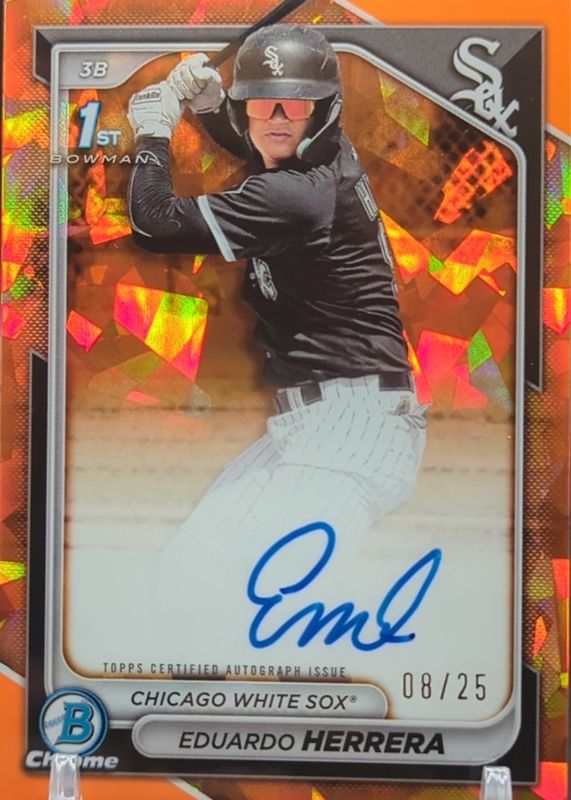 2024 Bowman Chrome Sapphire Edition #CSPA-EH Prospect Auto - Orange /25 (1st)