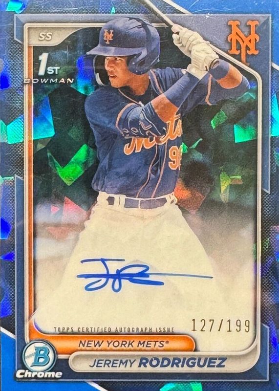 Jeremy Rodriguez 2024 Bowman Chrome Sapphire Edition #CSPA-JRO Prospect Auto /199 (1st) RAW