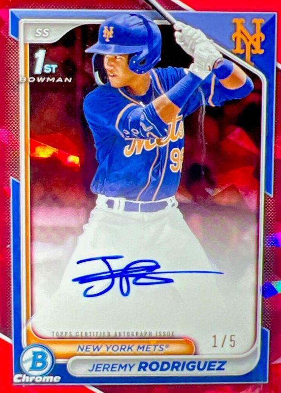 2024 Bowman Chrome Sapphire Edition #CSPA-JRO Prospect Auto - Red /5 (1st)