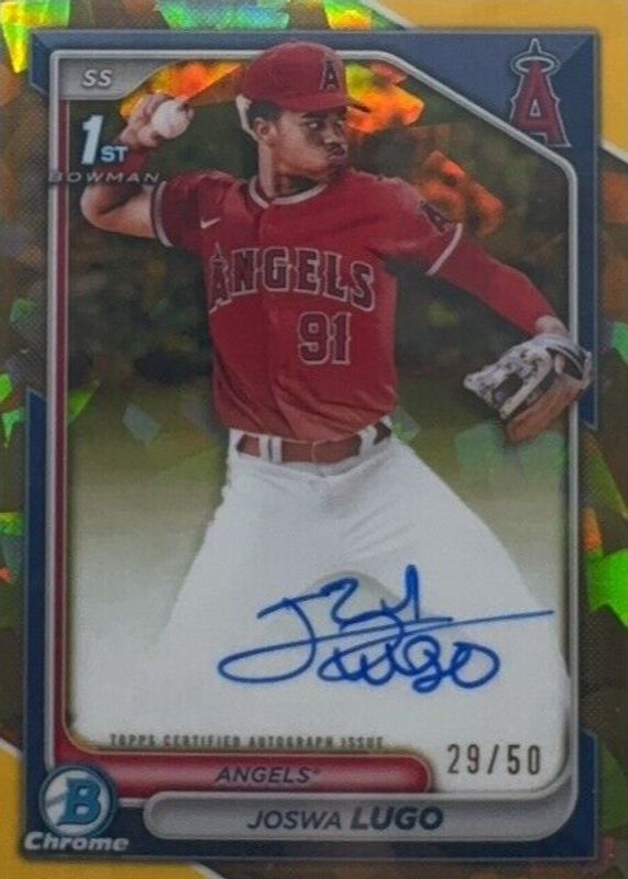 Joswa Lugo 2024 Bowman Chrome Sapphire Edition #CSPA-JL Prospect Auto - Gold /50 (1st) RAW