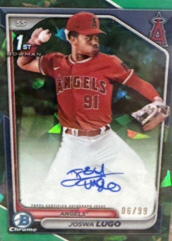 Joswa Lugo 2024 Bowman Chrome Sapphire Edition #CSPA-JL Prospect Auto - Green /99 (1st) RAW