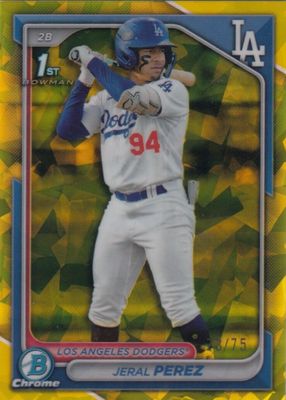 2024 Bowman Chrome Sapphire Edition #BCP-158 Prospects - Yellow /75 (1st)