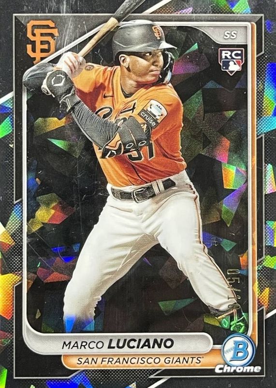 Marco Luciano 2024 Bowman Chrome Sapphire Edition #43 Black /10 Rookie RAW