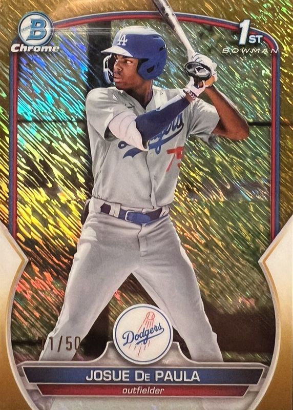 2023 Bowman #BCP-111 Chrome Prospects - Gold Shimmer Refractor /50 (1st)