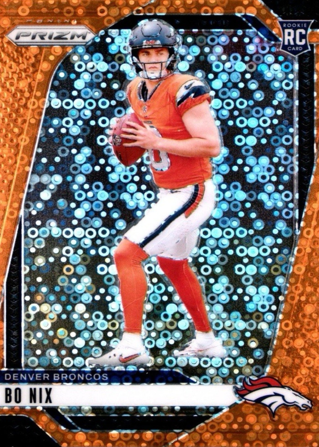 bo nix graded rookie card Fanatics Collect | The Black Finite Prizm 1/1 sold for $97,600, setting a record for the highest-selling card of the Broncos QB Encapsulated in an acrylic case for preservation Bo Nix Rookie Card 2024