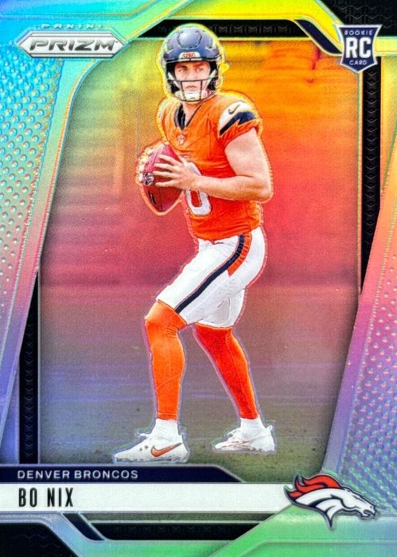 Bo Nix 2024 Prizm #309 Silver Rookie RAW