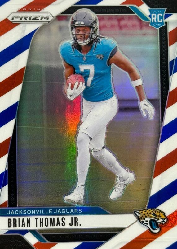 Brian Thomas Jr. 2024 Prizm #314 Red White Blue Rookie PSA 10