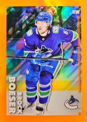 2022 Topps Chrome NHL Sticker Collection #482 Orange Refractor /25