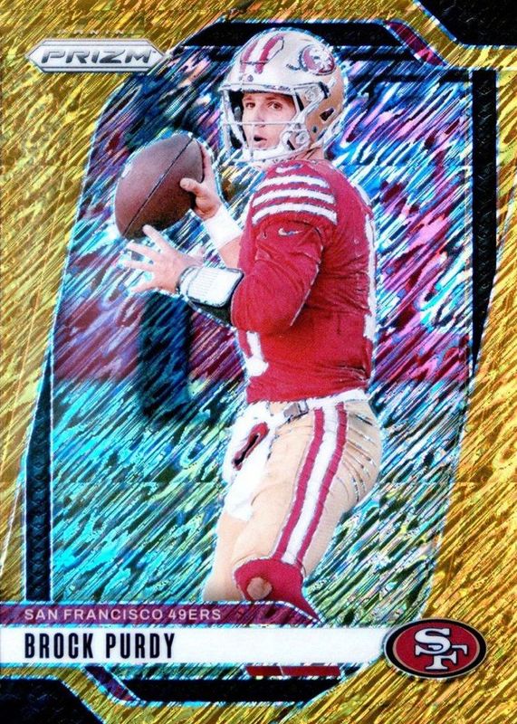Brock Purdy 2024 Prizm #249 Gold Shimmer /10 RAW