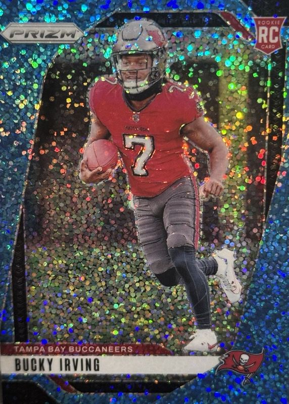 Bucky Irving 2024 Prizm #316 Blue Sparkle /96 Rookie RAW