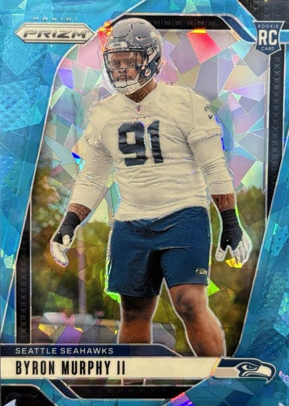 Byron Murphy II 2024 Prizm #317 Blue Ice /99 Rookie RAW