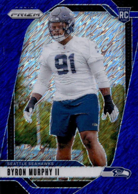 Byron Murphy II 2024 Prizm #317 Blue Shimmer /25 Rookie RAW