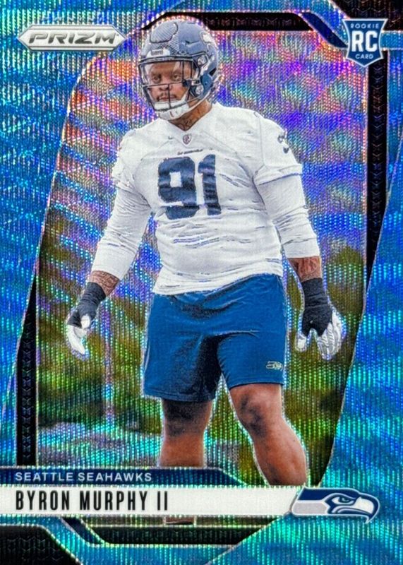 Byron Murphy II 2024 Prizm #317 Blue Wave /230 Rookie RAW